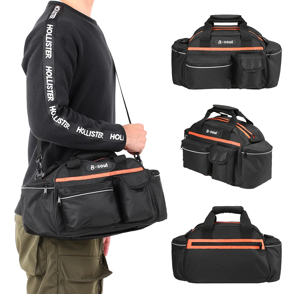 Best B-SOUL 15L Bike Rear Seat Bag Rack Trunk Basket Pannier Bag Cycling Luggage Storage Case Shoulder Handbag 3 Best B-SOUL 15L Bike Rear Seat Bag Rack Trunk Basket Pannier Bag Cycling Luggage Storage Case Shoulder Handbag 3