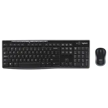

Logitech MK270 2.4G Wireless Full Size Optical Mouse Keyboard Combo Set with Eight Shortcuts Long-lasting for Desktop Laptop PC