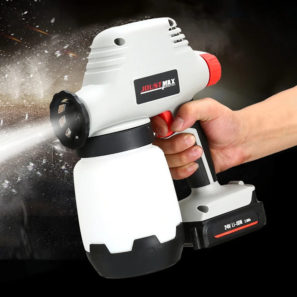Joustmax JST81015 24 V литий ионный Батарея ручной Electric paint спрей пистолет Регулируемый