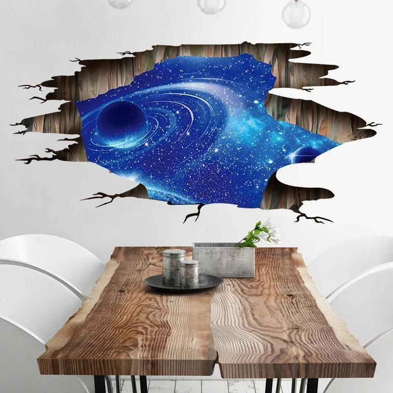 3D Vast Space Star Removable Decorative PVC Waterproof Wall Stickers | Дом и сад