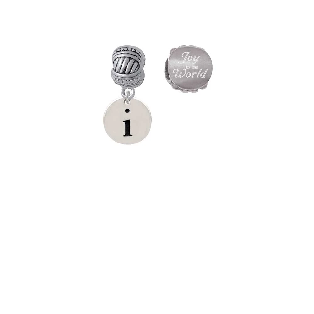 Silvertone диск 1/2 ''Initial-i-Joy to the World Charm Beads (набор из 2) |