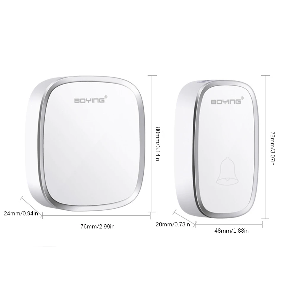 Waterproof Touch Button Wireless Doorbell LED light 36 Rings Smart Chimes Doorbell Alarm for Home Security Waterproof Touch Button Wireless Doorbell LED light 36 Rings Smart Chimes Doorbell Alarm for Home Security