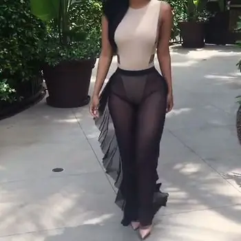 

Sexy Women arrival High Waist Flare Wide Leg Long Vintage Pants Palazzo Trousers
