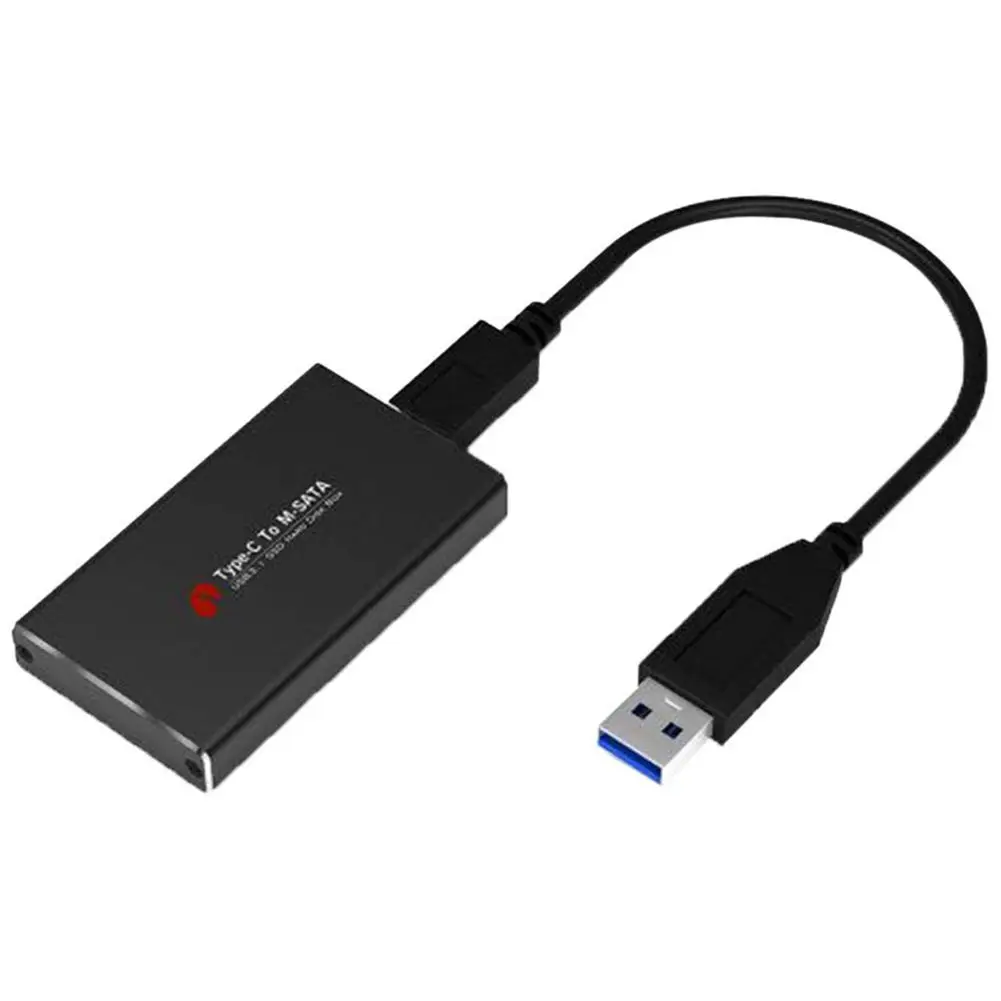 MSATA к USB 3 1 5gbps SSD корпус адаптера с интерфейсом Type C|Корпус жесткого диска| |