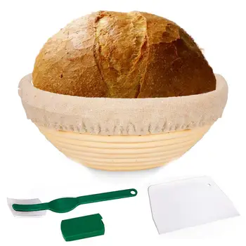 

Natural 4 Size Rattan Basket Dough Banneton Brotform Bread Proofing Proving Fermentation Country Baskets