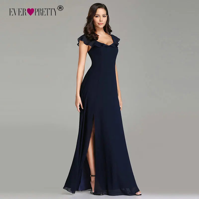 Темно синие вечерние платья Ever Pretty EZ07737 2020 Новое поступление элегантные розовые