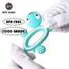 BPA Free Silicone Teethers Food Grade Tiny Rod DIY Teething Necklace Baby Shower Gifts Cartoon Animals Teether Let's Make 1pc ► Photo 3/6