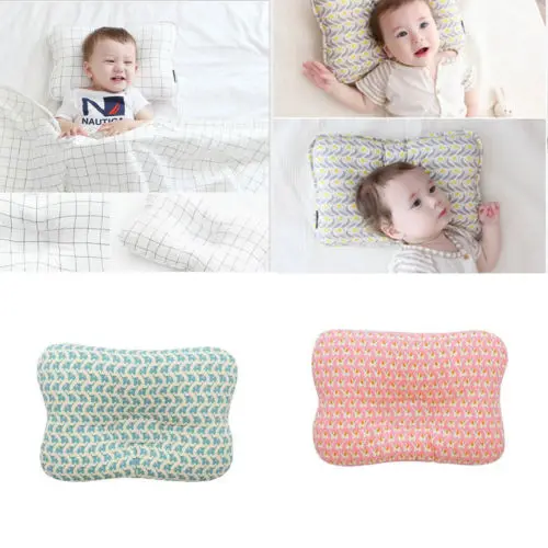 Baby Newborn Infant Pillow Soft Cute Positioner Prevent Flat Head Anti Roll US