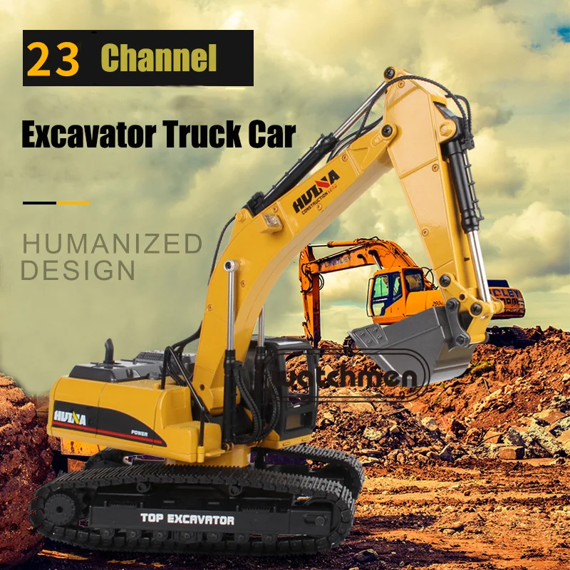 HUI NA RC Truck Alloy Car Hobby Rc Hydraulic Excavator Kids Car huina 580