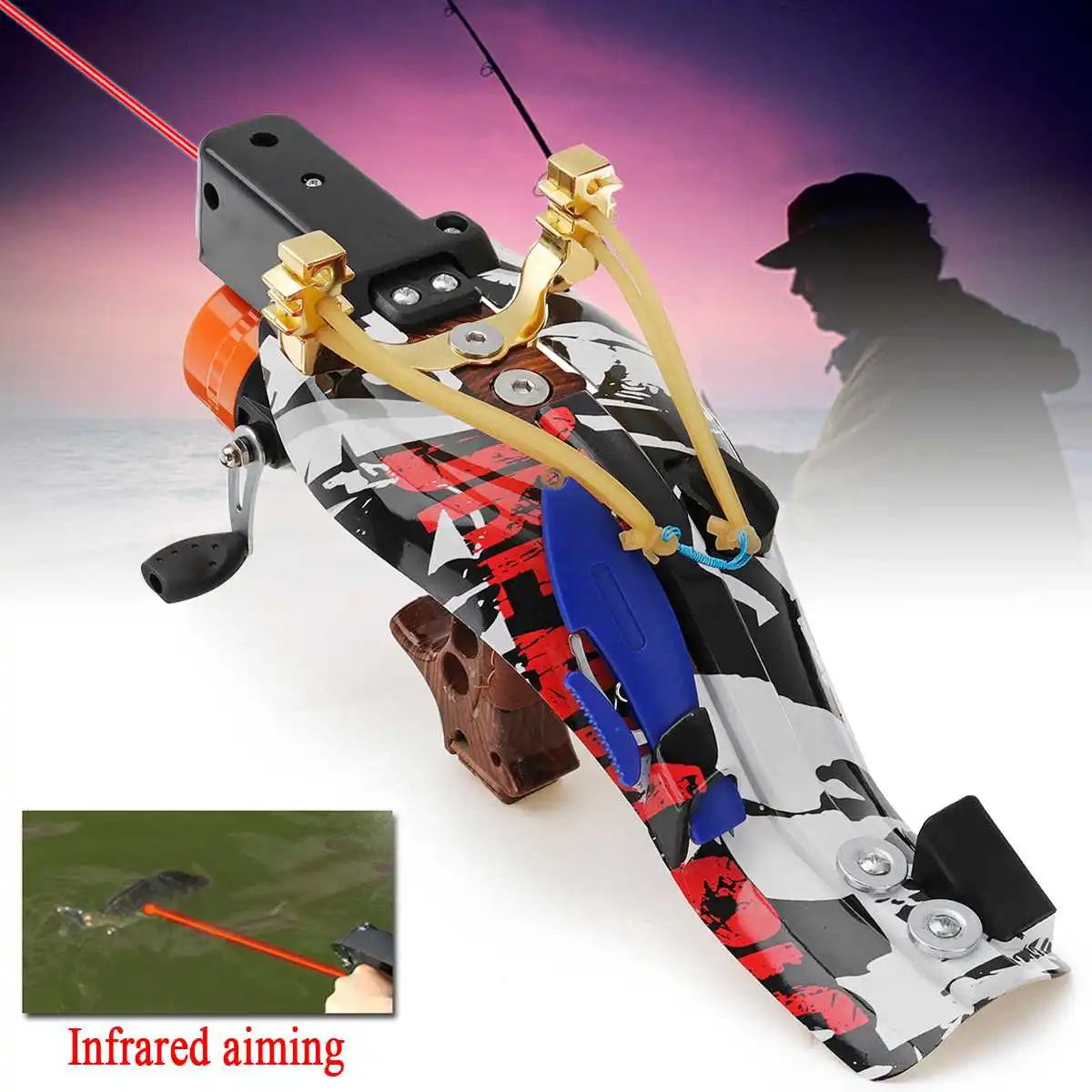 Kaufen Infrarot Schleuder Angeln Jagd Set Pro Fisch Schießen Pfeil Katapult Outdoor Launcher oder Outdoor Angeln Jagd Genaue