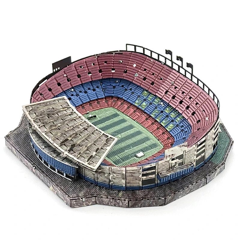 Camp Nou 3D металлические Пазлы футбольное поле модели наборы лазерной резки собрать головоломки подарки для взрослых игрушки Испания футбол здание домашний декор