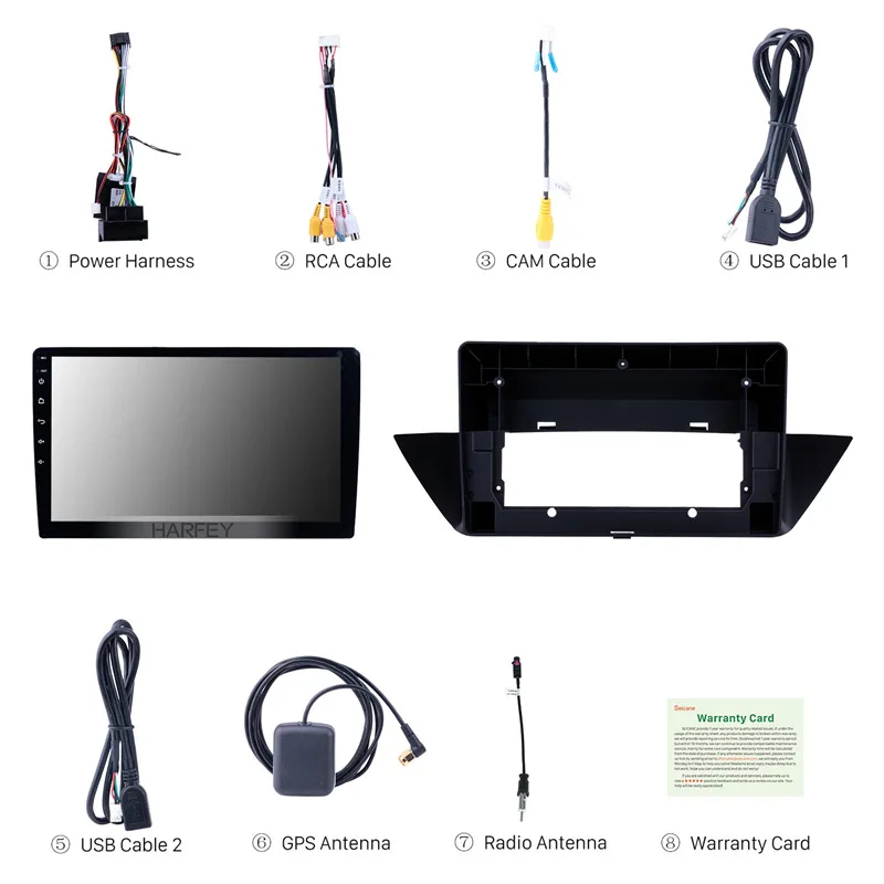 Discount Harfey Android 8.1/9.0 for 2009-2013 BMW X1 E84 radio 10.1" HD 1024*600 autoradio Car GPS navi Support Wifi bluetooth 3