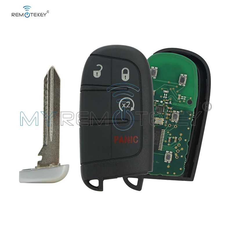 Умный ключ Remtekey 68143500AA 68143500AB 68143500AC 4 кнопки 434 МГц с чипом 46 для Jeep Grand Cherokee 2014