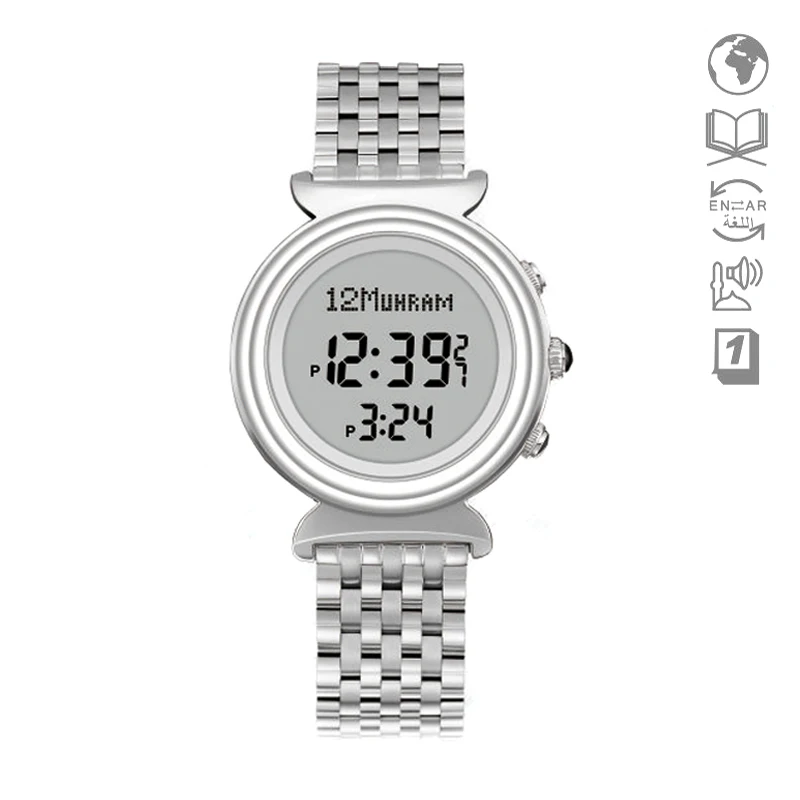 Ialam женские часы с Qibla Hijri WF14S 27 мм из нержавеющей стали мусульманские мировой
