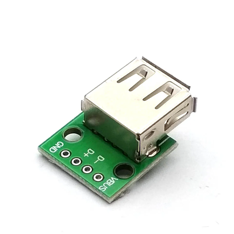 

USB 2.0 female socket to DIP 4p direct plug adapter board soldered with phone power and data cable