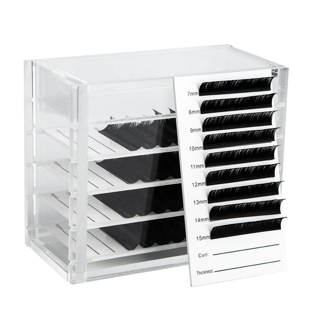 Clear 5 Layers Eyelash Storage Box Makeup Organizer False Eyelashes Glue Pallet Holders Grafting Eyelashes Extension Makeup Tool Clear 5 Layers Eyelash Storage Box Makeup Organizer False Eyelashes Glue Pallet Holders Grafting Eyelashes Extension Makeup Tool