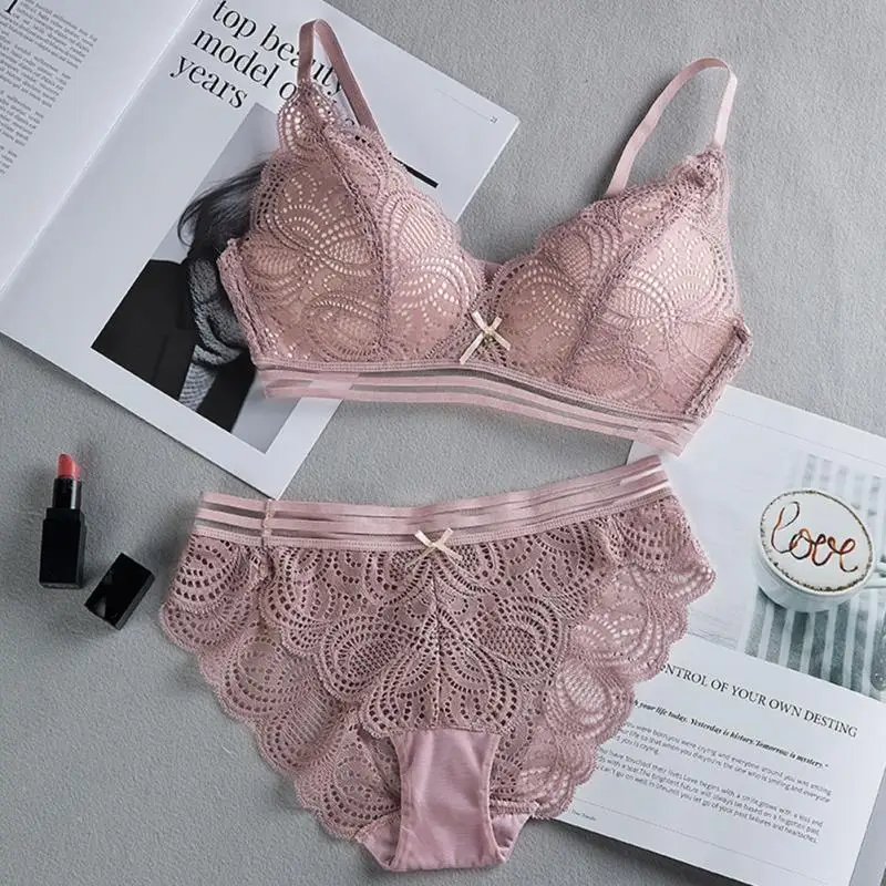 

Sexy Lady Women Underwire Bra Set Lace Underwear Brassiere Lingerie New Fashion