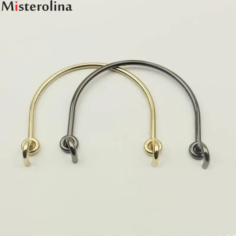 

Vintage Clutch Bag Handle Arc Metal Frame Small Bag Handle Handbag Handle for DIY Bag Accessories 9*12cm H00265