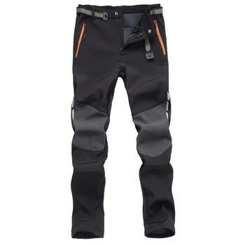 

Winter Outdoor Hiking Men Women Pants Softshell Trousers Waterproof Reflective Camping fishing Trekking Thermal Fleece Trousers
