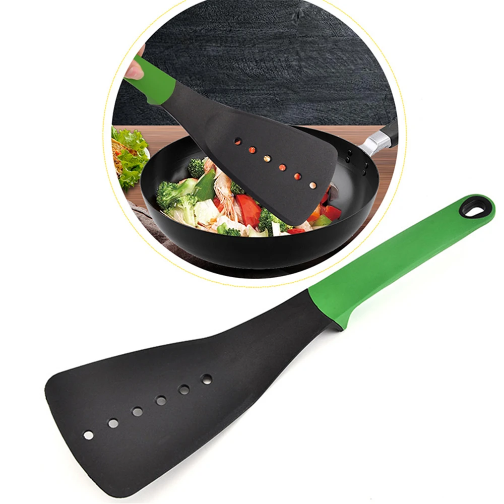 Beste 7 stks set Nieuwe Nylon Kookgerei Set non stick Platte Spatel Soep Vergiet Met Stand Rack Houder Keukengerei voor koken Tool