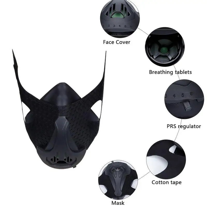 

Workout Mask High Altitude Elevation Simulation Training Breathing Running Cardio Fitness Resistance Training Endurance Gym Mask