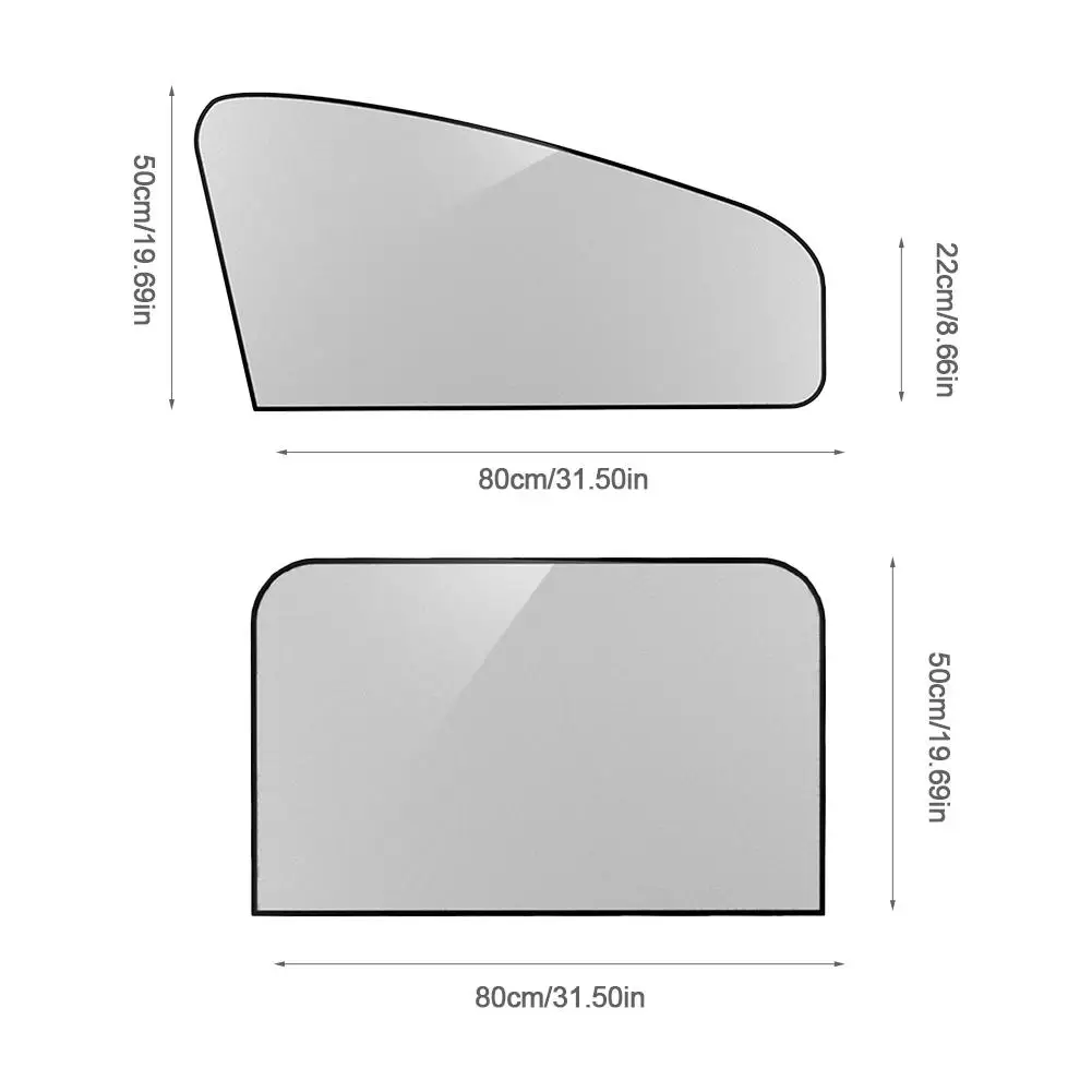 4 шт., автомобильный Магнитный солнцезащитный козырек для окна автомобиля, несколько слоев, защита от солнца, эффективная изоляция, предотвращающая воздействие