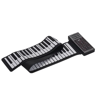 

Portable Electric 88 Keys Hand Roll Up Piano Multifunction Digital Piano Keyboard Built Speaker Battery Reverberation BTFunction