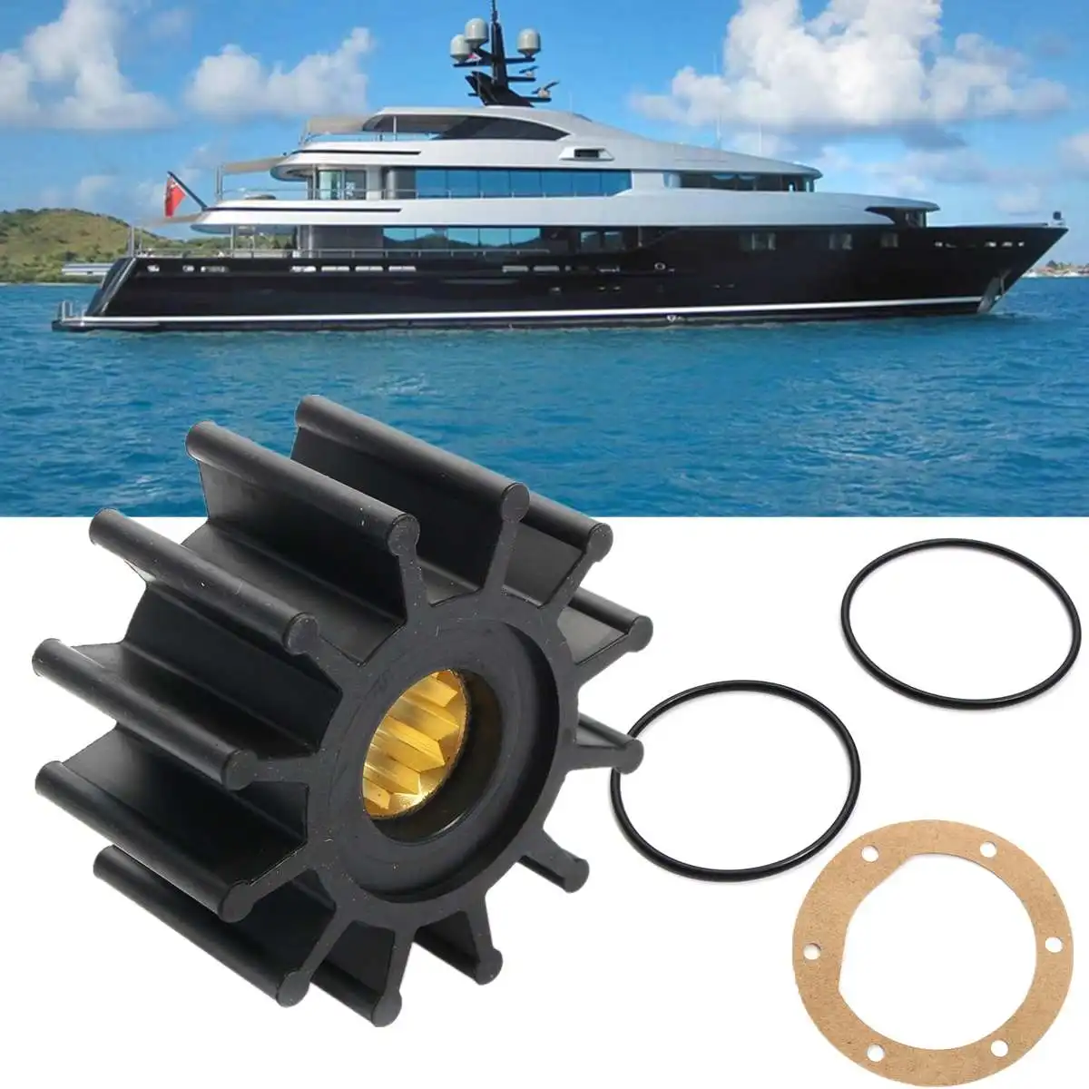 Water Pump Impeller Repair Set Kit Housing Replacement For Jabsco 1210