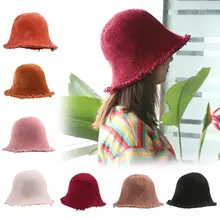 Модные женские зимние теплые однотонные шапки, Повседневные вязаные шапки с кисточками в стиле хип-хоп, Уличная Повседневная зимняя шапка для рыбалки