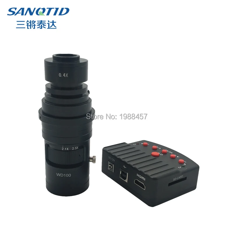 Full HD 16MP 1080 p 60FPS HDMI USB Industriële Digitale Microscoop Camera Sd-kaart Foto Opname Video Ondersteuning C CS 0.4 XLens Full HD 16MP 1080 p 60FPS HDMI USB Industriële Digitale Microscoop Camera Sd-kaart Foto Opname Video Ondersteuning C CS 0.4 XLens