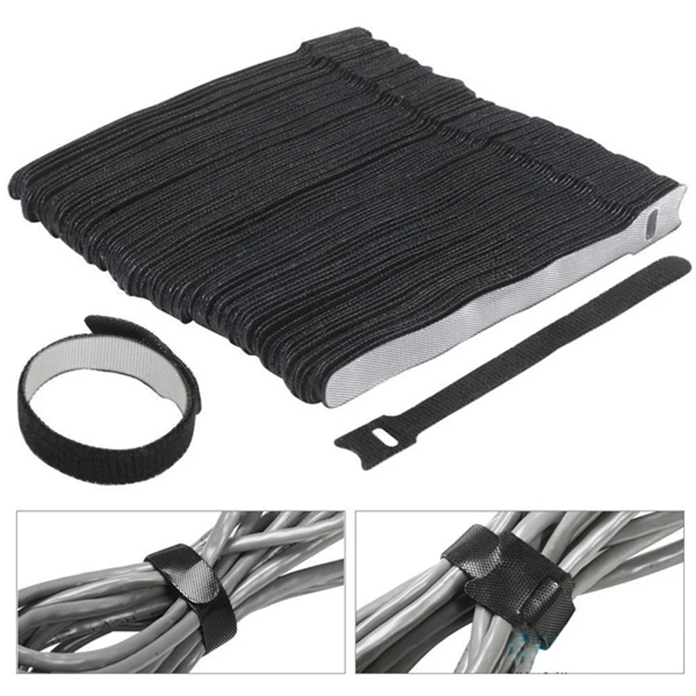 

30 Pcs Magic Sticker Loop Cable Hook Loop Reusable Cable Ties Nylon Stick Straps Cable Management Back To Back Fastener