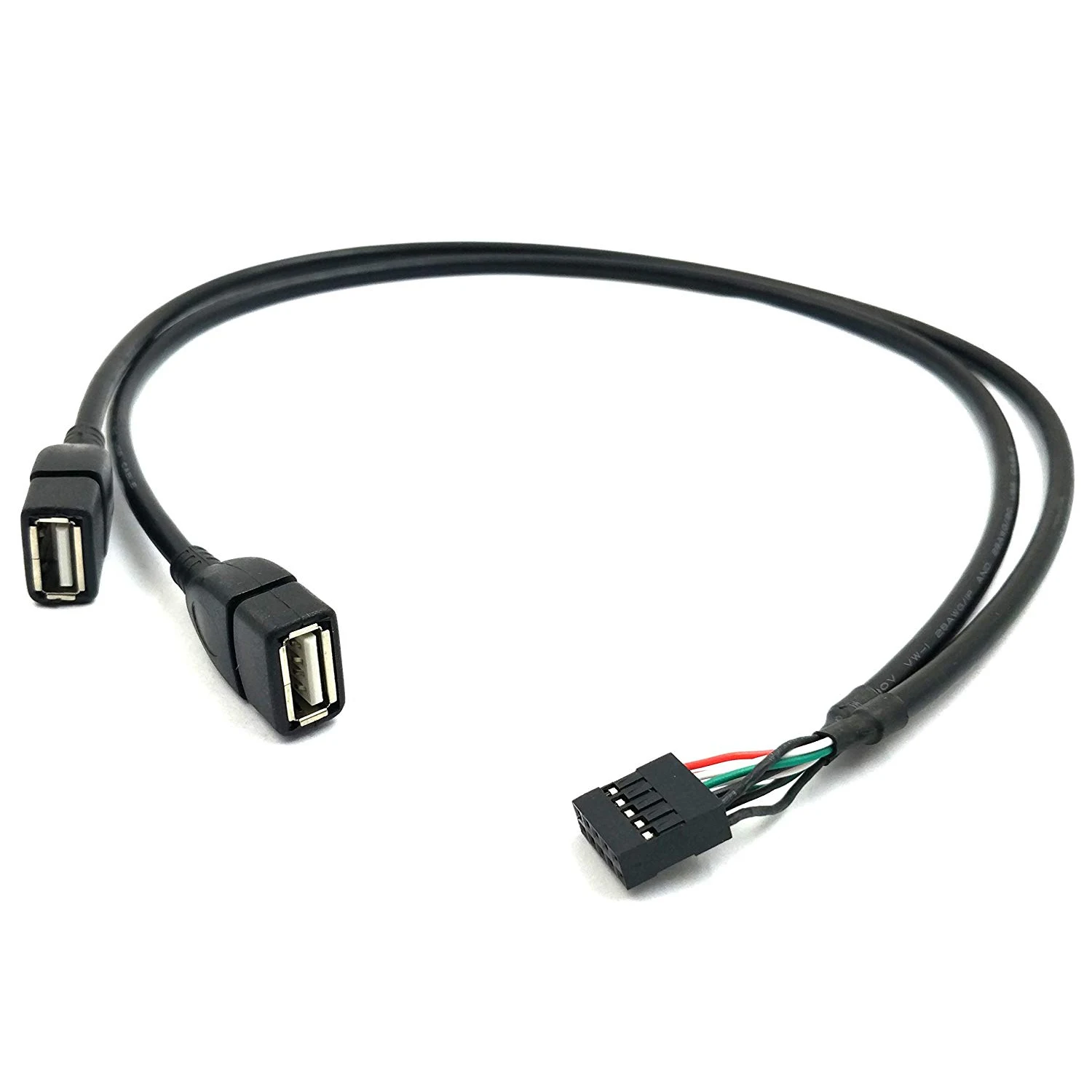OPQ 30CM 10 Pin Материнская плата женский заголовок в 2 порта двойной USB 0 Мужской