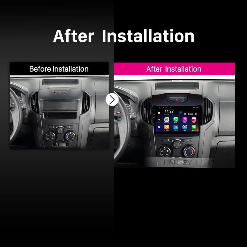 Harfey Клиренс Android 8 1 2Din автомобильное радио 9 &quotдля Chevy Chevrolet S10 2014 2015 ISUZU MU X