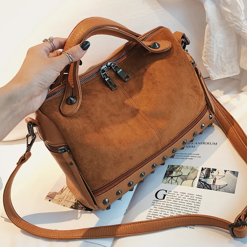 brown Borsa Cuoio Grande Scamosciata Messenger Alta burgundy Spalla Black Di Bolsa gray Tote Delle Del Kajie Europeo Progettista Donne Qualità Bag Pelle Retro In Sacchetto nOUwq6B7