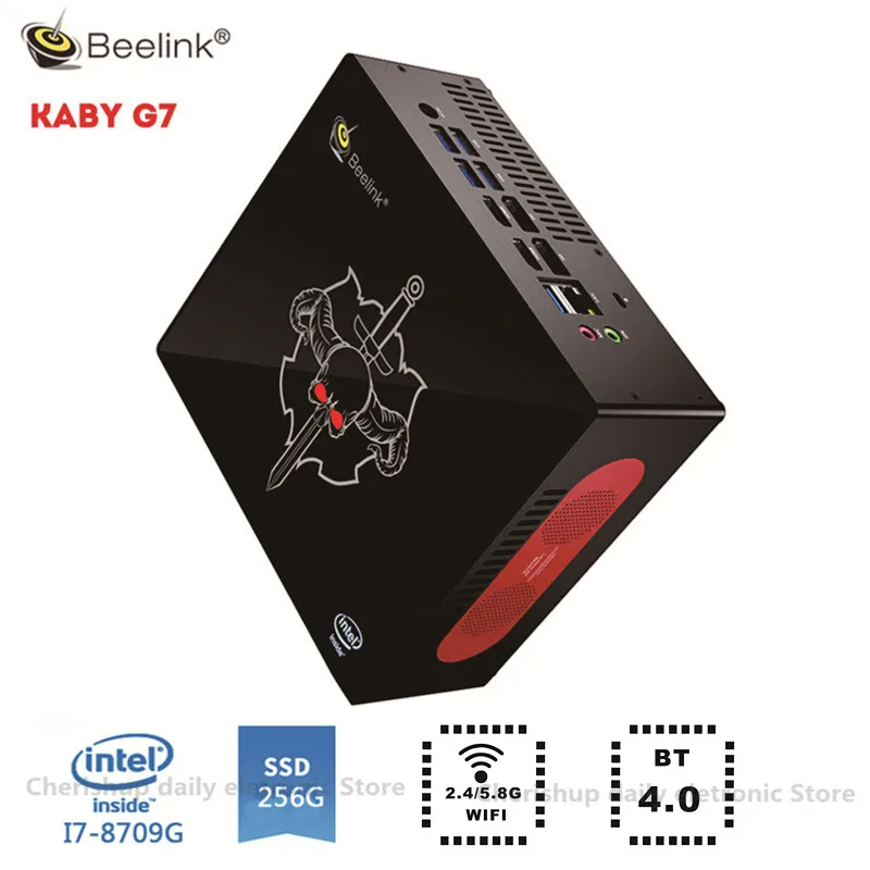 

Beelink Kaby G7 I7-8709G Mini PC Intel Kaby Lake I7-8709G dual-core CPU Graphics 630 GPU Bluetooth 4.0 2.5'' HDD 2.4G/5.8G WiFi