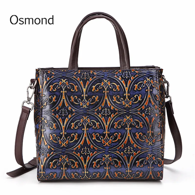 

Luxury Genuine Leather Women Handbag And Purses Retro Embossing Crossbody Bag Female Shoulder Bag Hand Sac A Main Femme Tote