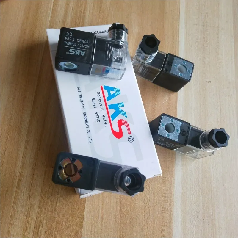 AKS бренд пневматический Соленоидный клапан катушки для 4V210 08 4v310 10 4v410