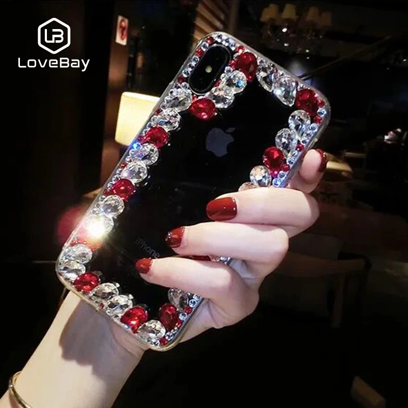 Lovebay мобильный шикарный Милый Кристалл Алмазы горный хрусталь чехол для телефона