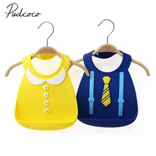 Новинка года, фирменные Мягкие силиконовые водонепроницаемые Слюнявчики для маленьких мальчиков и девочек, Слюнявчики с рисунком из мультфильма для детей возрастом от 6 до 48 месяцев