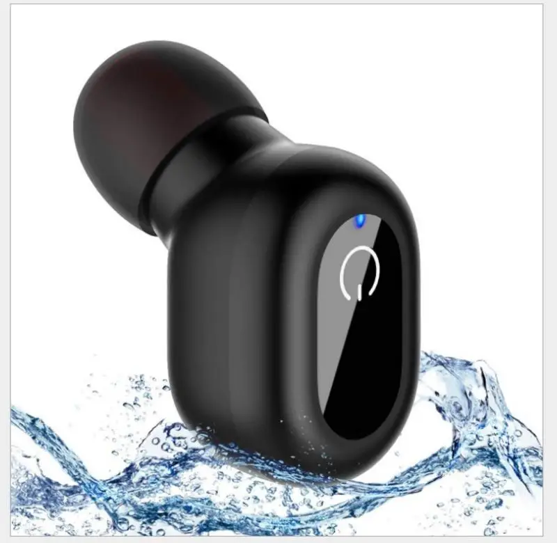 

Invisible Bluetooth Earbud Waterproof Wireless Earphone With Small Medium Large Earbud With HD Microphone Magnetic USB Charging