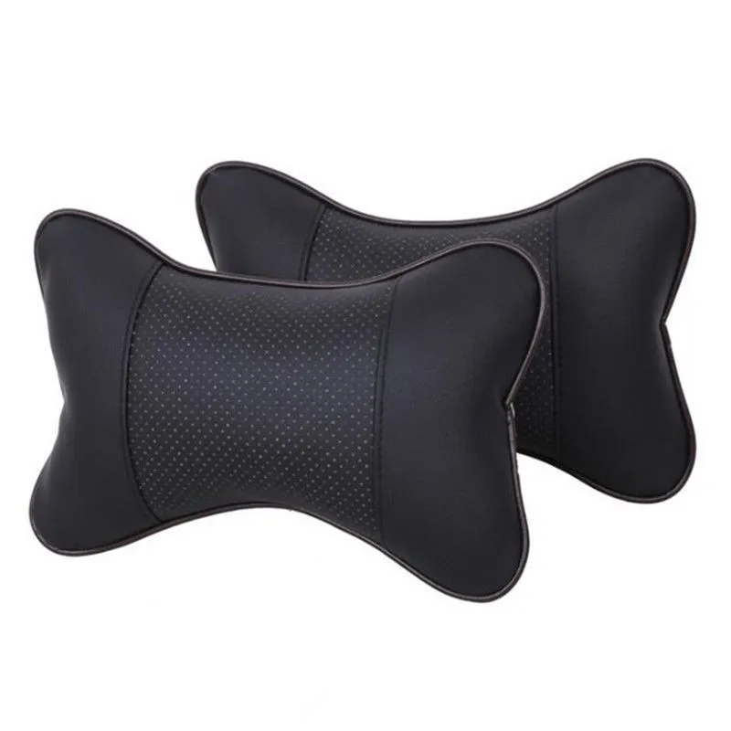 Мини искусственная кожа общего мотора подушка поддержки шеи Подушка черное