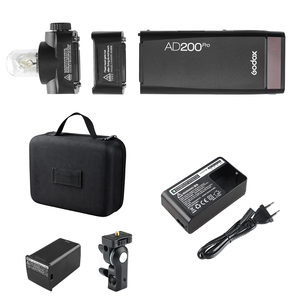 Godox AD200Pro TTL Flash светильник Wireless X System 200W Studio Quality GN60 GN52 светодиодный Speedlite 5600 ±