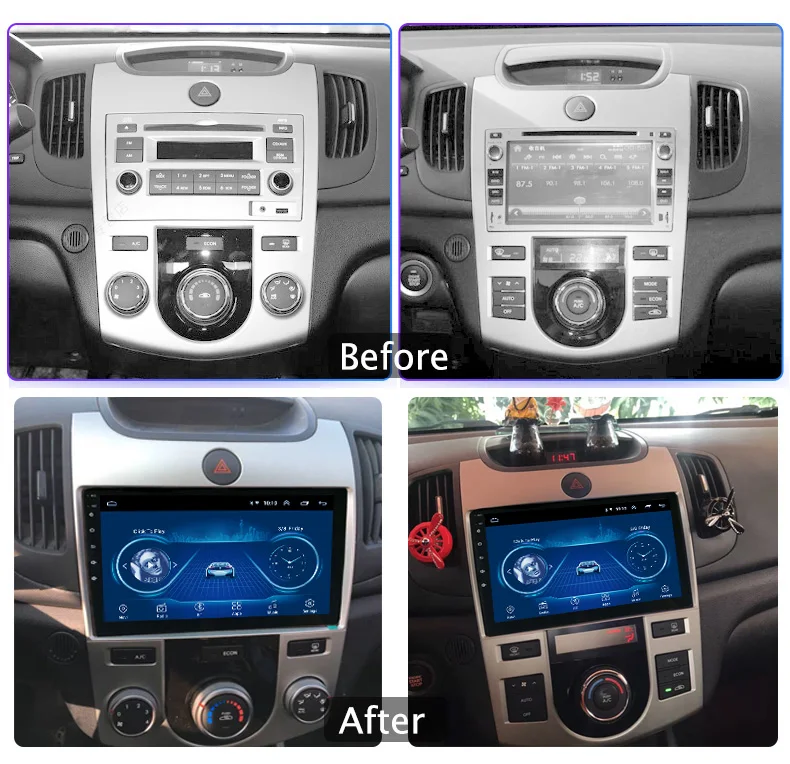 Top 9 inch android 8.1 Car Radio DVD Player for KIA forte 2009-2014 GPS Navigation with DVR Camera Rear Mirror link 2