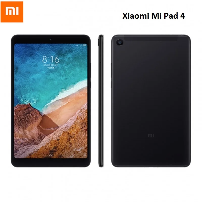 Xiaomi mi Pad 4 планшетных ПК с 8,0 дюймов mi UI 9 устройство, док-станция Qualcomm Snapdragon 660 Octa Core 4 Гб Оперативная память 64 GB EMMC ROM двойная HD камеры