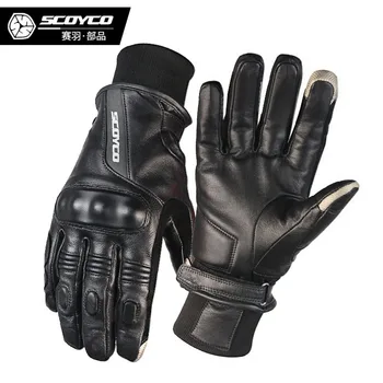 

New SCOYCO MC31 Motorcycle riding gloves Waterproof Windproof locomotive leather gloves Men winter keep warm gloves