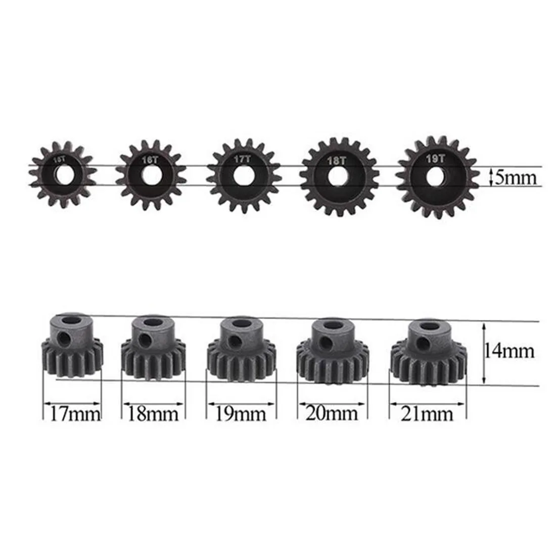 M1 5 мм 11T 12T 13T 14T 15T вал двигателя шестерни модуль шестерни комбо закалки для щеткой бесщеточный двигатель 1/8 RC автомобиль монстр грузовик