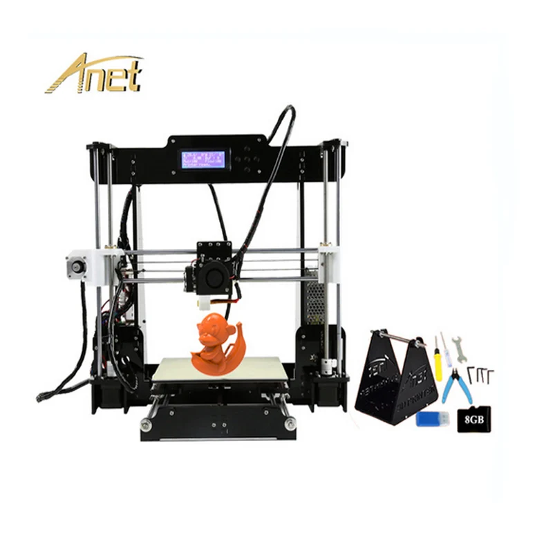 

Good Compatibility Anet A8 3d Printer Normal And Auto Level High Precision Reprap Prusa i3 DIY 3d Printer Kit With Free Filament