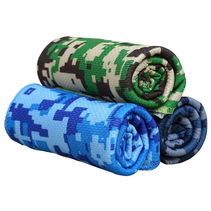 

Printing Camouflage Color Cooling Towel Cooling Sports Towel Outdoor Yoga Fitness Portable Towel For Outdoors Sports Camping