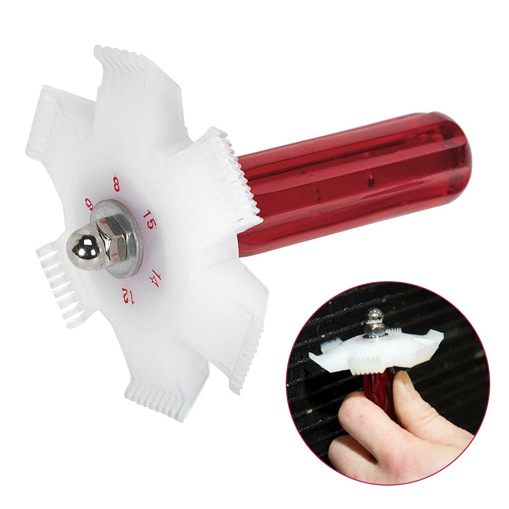 

Condenser Fin Comb Slat Radiator Straightener Oil Cooler Grill Air Conditioner Remove Debris Easy Clean Evaporator Rake Tool