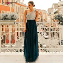 Сексуальные вечерние платья трапециевидной формы для женщин Ever Pretty Элегантные платья на одно плечо без рукавов с открытой спиной и блестками Длинные вечерние платья Сексуальные вечерние платья трапециевидной формы для женщин Ever Pretty Элегантные платья на одно плечо без рукавов с открытой спиной и блестками Длинные вечерние платья